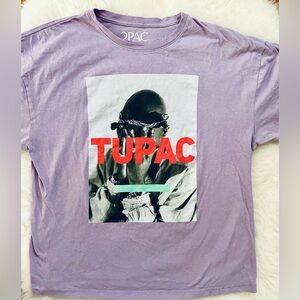 2PAC Oversized Tupac Shakur Hip-hop T Shirt Purple Adult Size XL